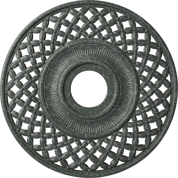 Ekena Millwork Robin Medallion (Canopies up to 6 1/4"), 22 1/4"OD x 4 3/4"ID x 1 1/4"P, Athenian Green Crackle CM22RBAGC - main